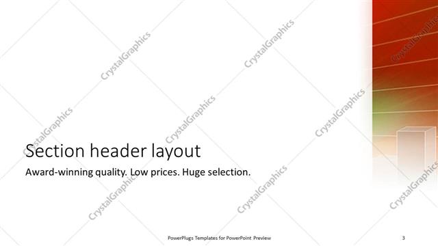 Section Header presentation slide layout