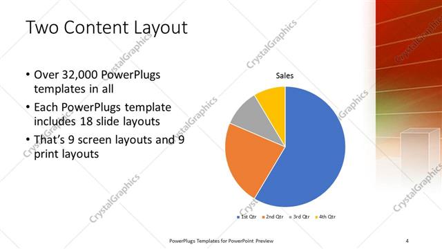 Two Content presentation slide layout