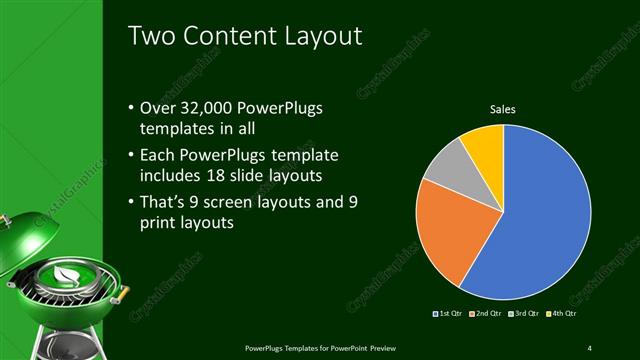 Two Content presentation slide layout