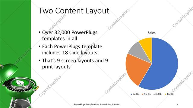 Two Content presentation slide layout