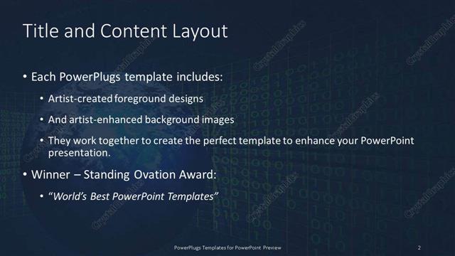 Title and Content presentation slide layout