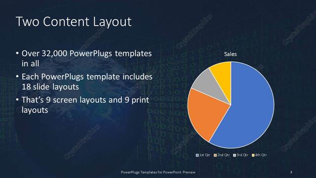 Two Content presentation slide layout