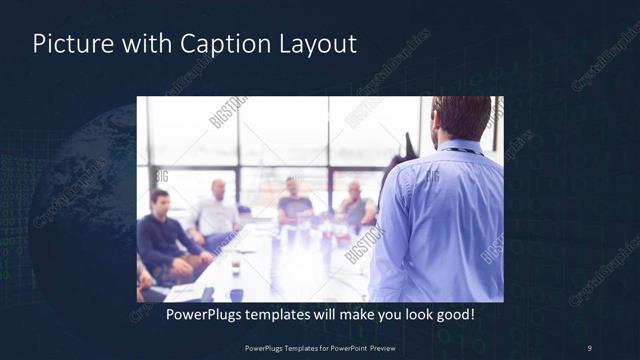 Picture with Caption presentation slide layout