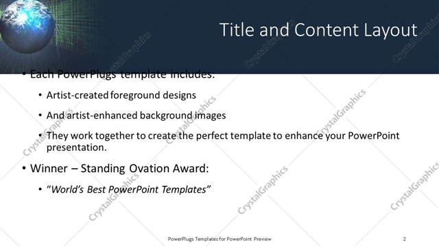 Title and Content presentation slide layout