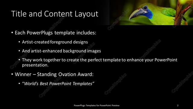 Title and Content presentation slide layout