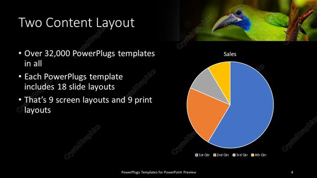 Two Content presentation slide layout