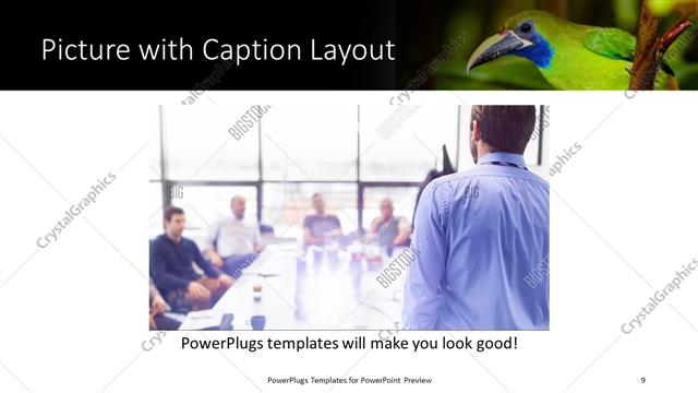 Picture with Caption presentation slide layout