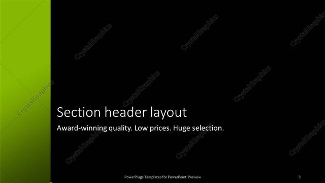 Section Header presentation slide layout
