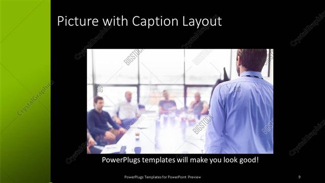 Picture with Caption presentation slide layout