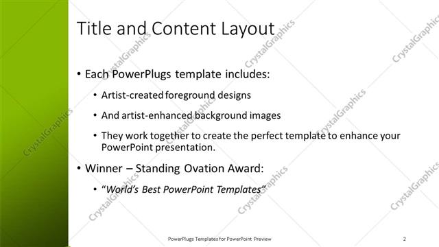 Title and Content presentation slide layout
