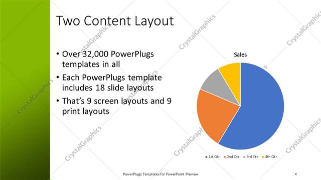 Two Content presentation slide layout