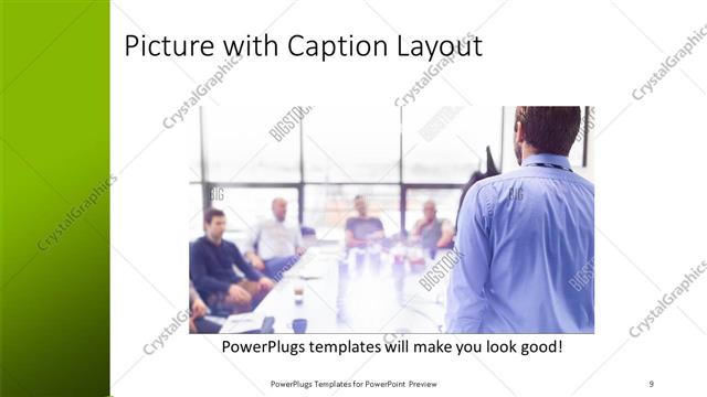 Picture with Caption presentation slide layout