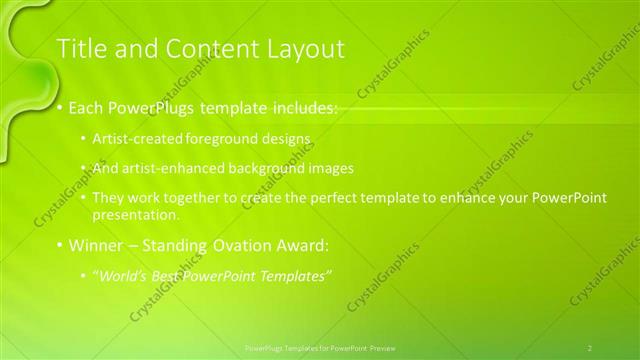 Title and Content presentation slide layout
