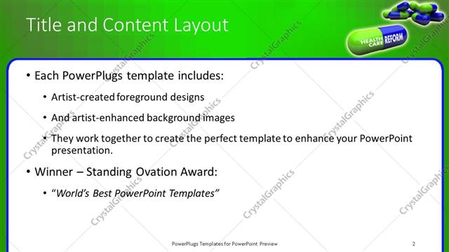Title and Content presentation slide layout