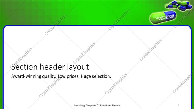 Section Header presentation slide layout