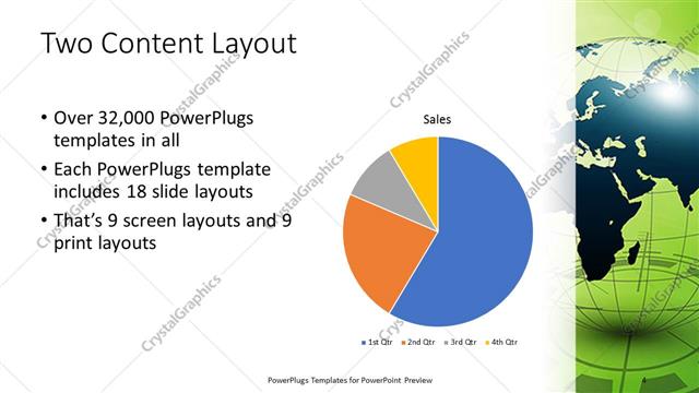 Two Content presentation slide layout