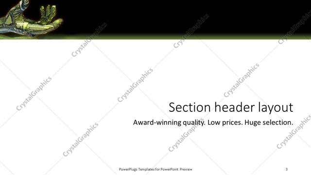 Section Header presentation slide layout