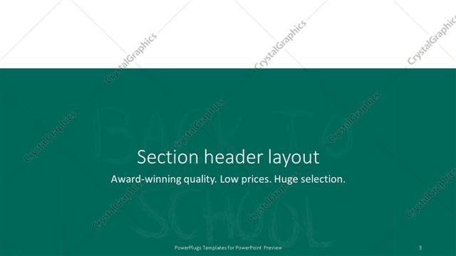 Section Header presentation slide layout