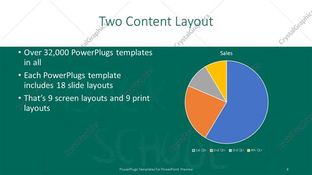 Two Content presentation slide layout