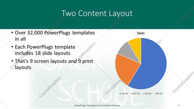 Two Content presentation slide layout
