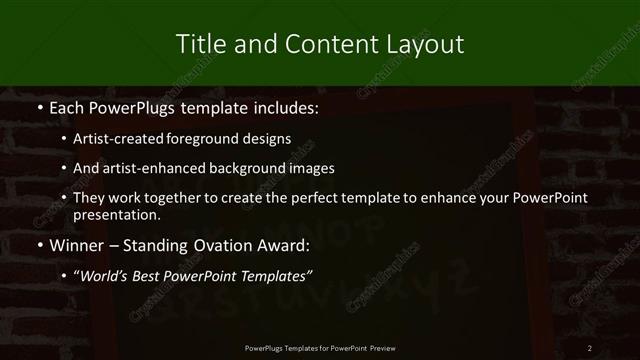 Title and Content presentation slide layout