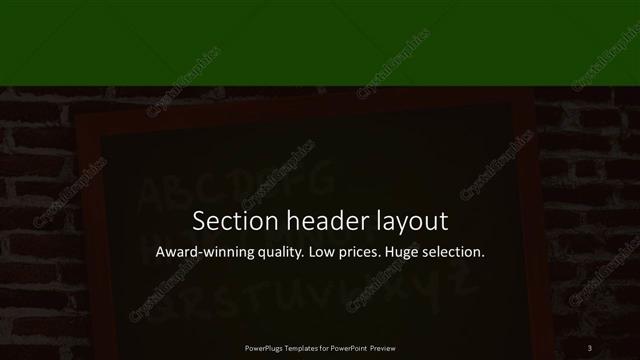 Section Header presentation slide layout