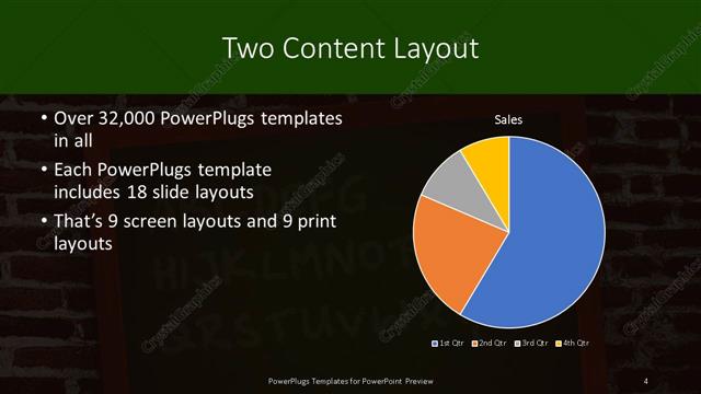 Two Content presentation slide layout