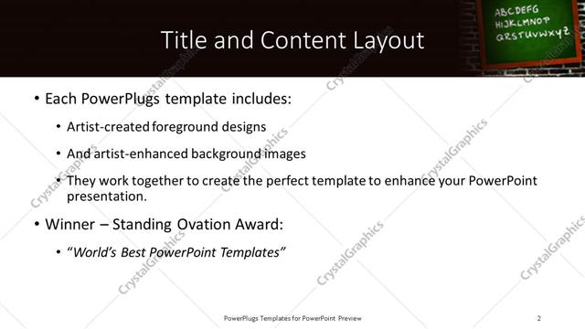 Title and Content presentation slide layout