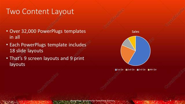 Two Content presentation slide layout