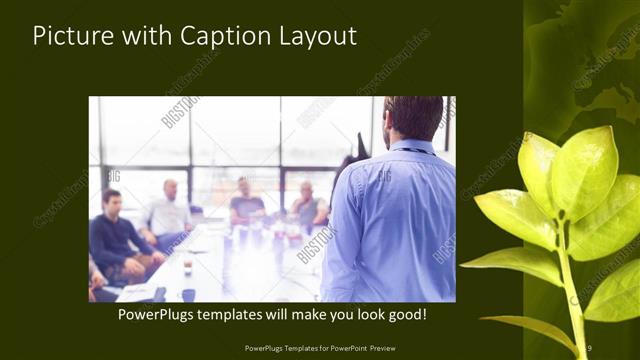 Picture with Caption presentation slide layout