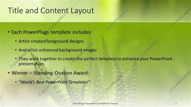 Title and Content presentation slide layout