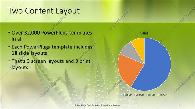 Two Content presentation slide layout