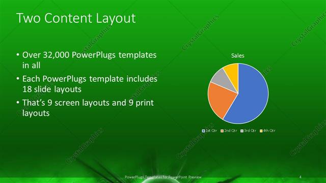 Two Content presentation slide layout