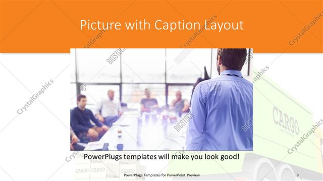 Picture with Caption presentation slide layout