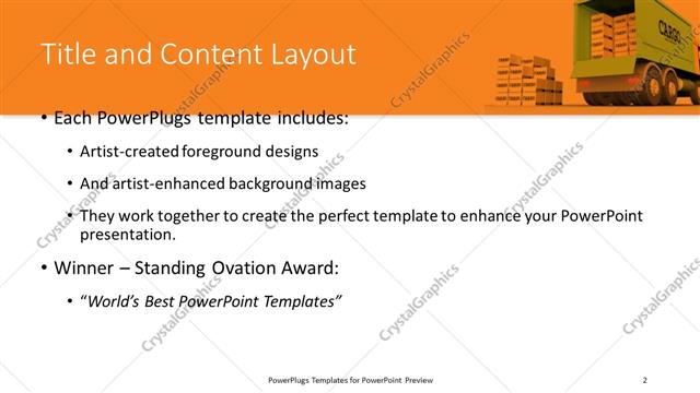 Title and Content presentation slide layout