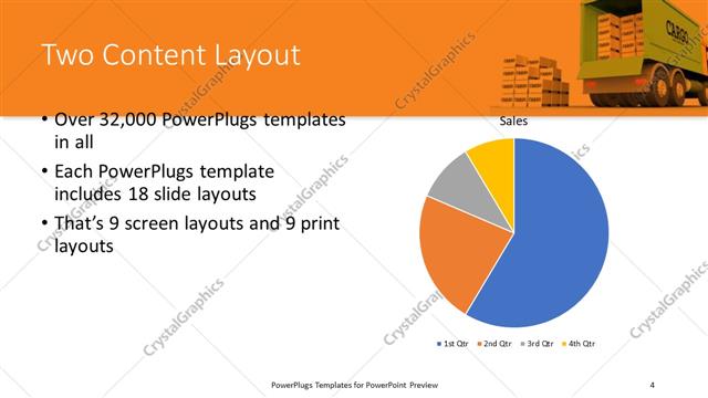 Two Content presentation slide layout