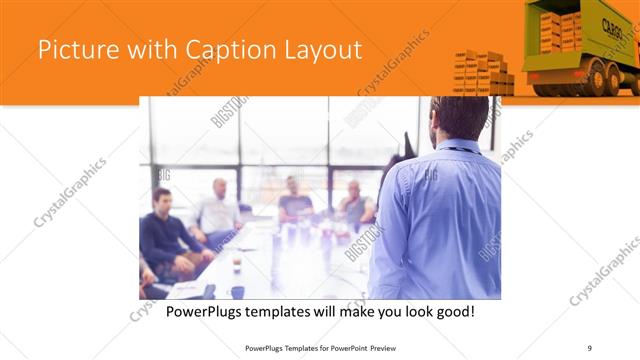 Picture with Caption presentation slide layout