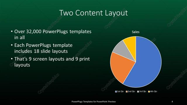 Two Content presentation slide layout