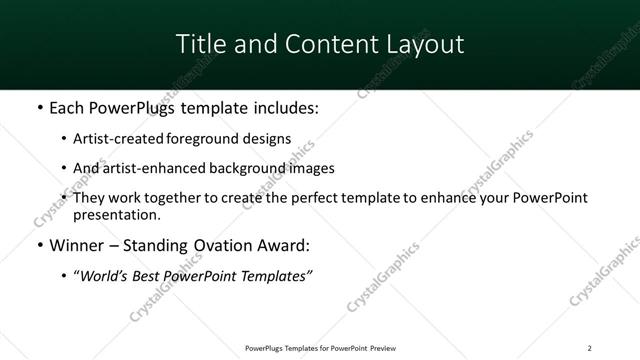Title and Content presentation slide layout