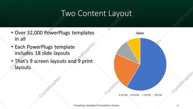Two Content presentation slide layout