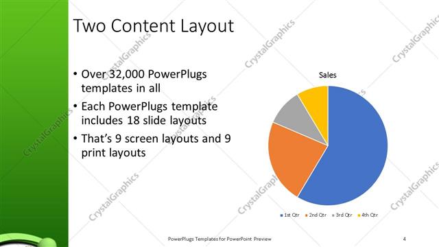 Two Content presentation slide layout
