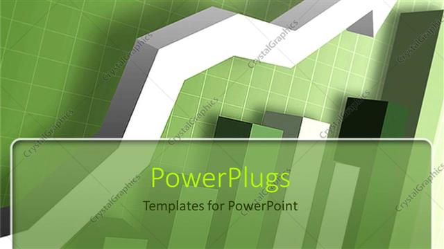  Presentation with growth chart - Green charts graphs increasing financial growth of company bar chart