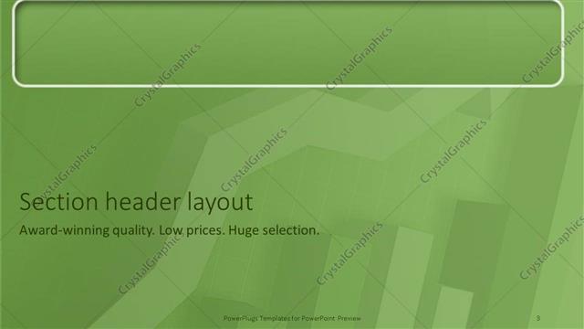 Section Header presentation slide layout