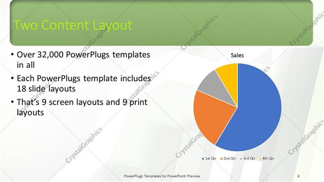 Two Content presentation slide layout