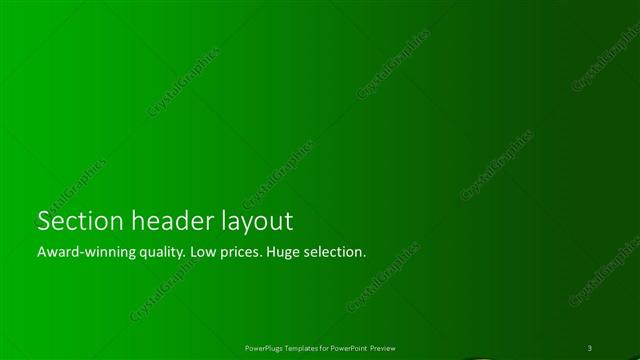 Section Header presentation slide layout