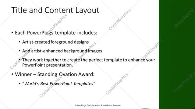 Title and Content presentation slide layout