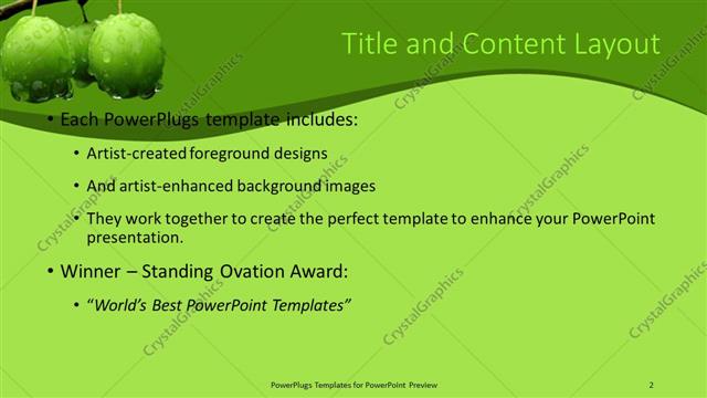 Title and Content presentation slide layout