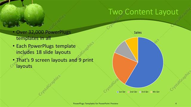Two Content presentation slide layout