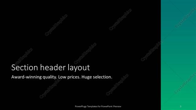 Section Header presentation slide layout