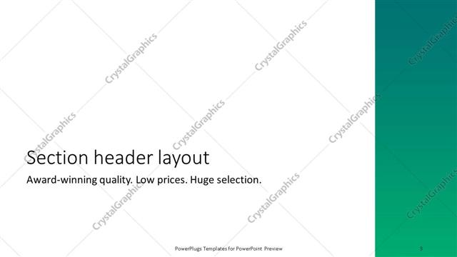 Section Header presentation slide layout